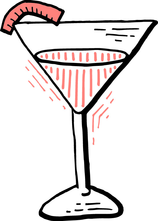 An illustration of a martini glass